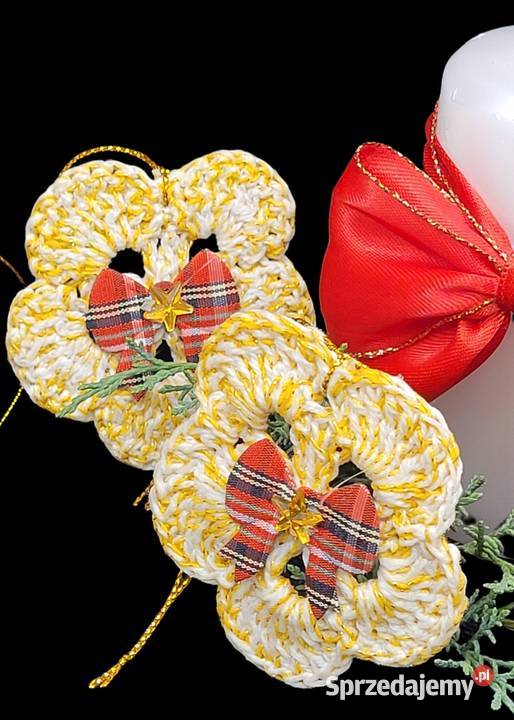 Zawieszki choinkowe kwiatuszki 3 Krzywaczka sprzedam