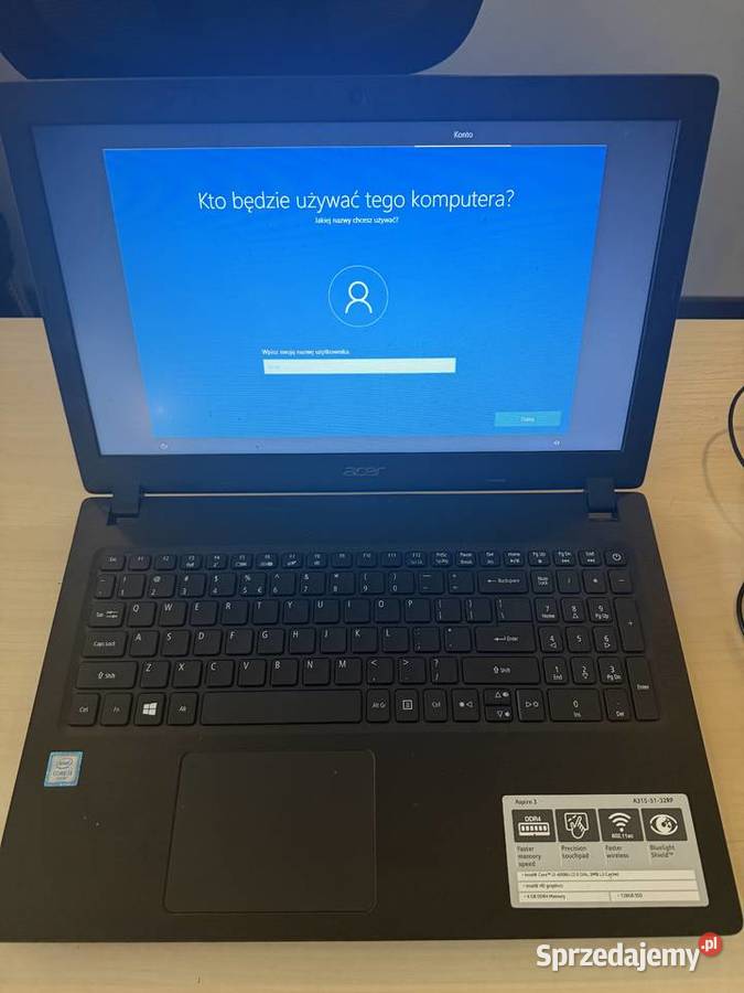 Laptop Acer Aspire 3 128GB Warszawa sprzedam