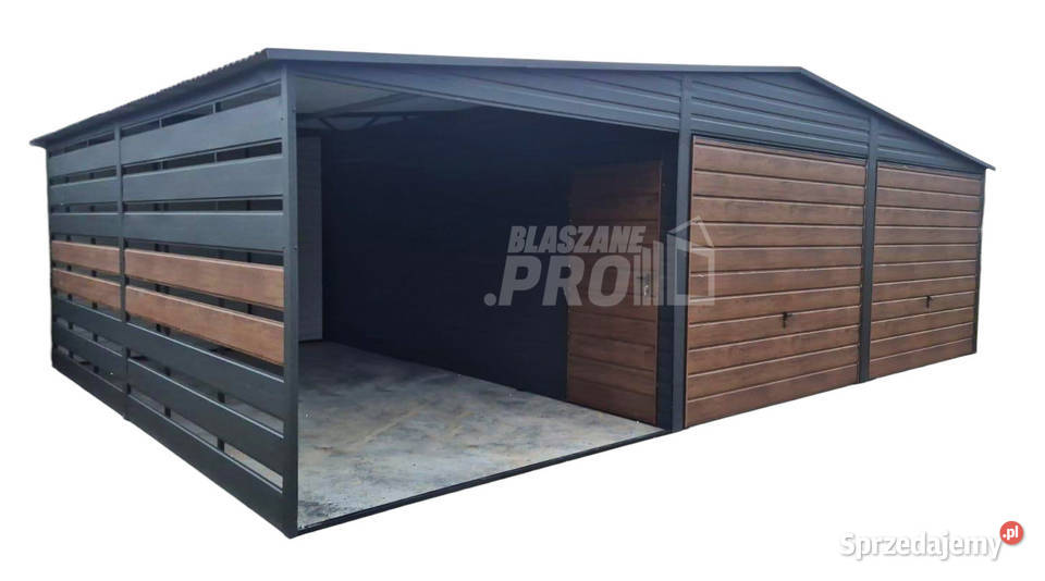 Garaz blaszany 66 m wiata 36 m antracyt GP745 Leszno