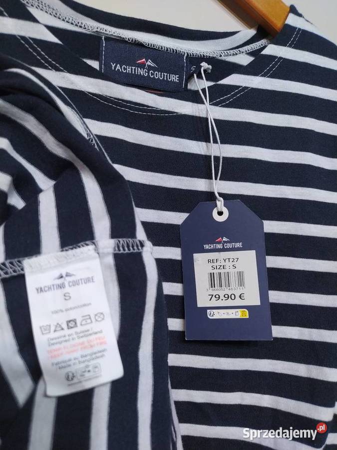 Yachting Couture S bluzka tunika paski czarne Kraków sprzedam