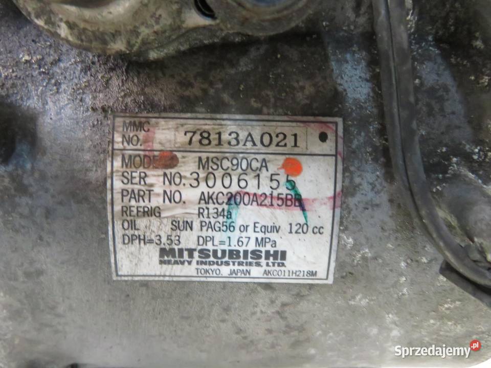 KOMPRESOR KLIMATYZACJI MITSUBISHI OUTLANDER I 24 małopolskie