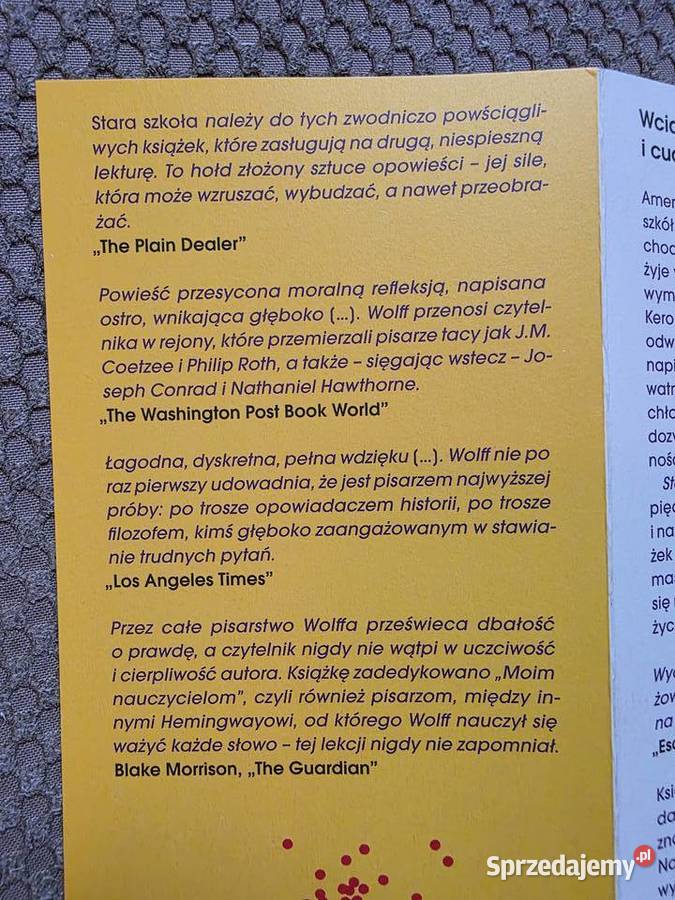 nowa Tobias Wolff Stara szkoła małopolskie