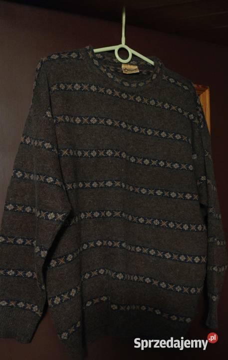 Brązowy sweter z azteckimi wzorami Fiume wełna Swetry i golfy