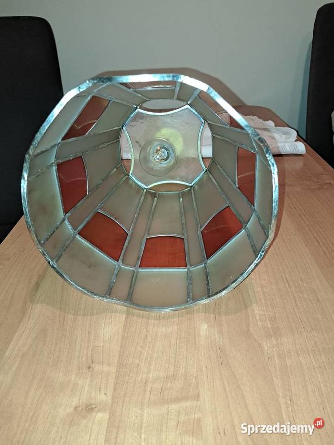 Witrażowa lampa wiszaca z 1956 roku firmy Lubań sprzedam