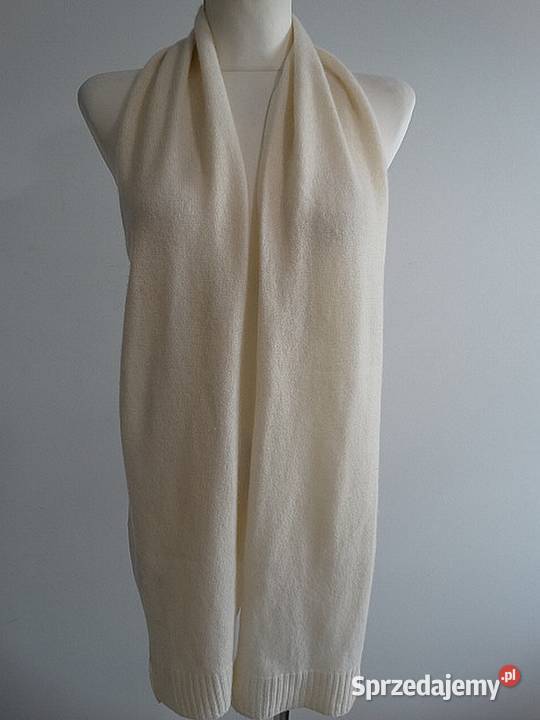 Szalik Kaszmirowy 100 Kaszmir Kremowy Marks Dla kobiet podlaskie Łomża