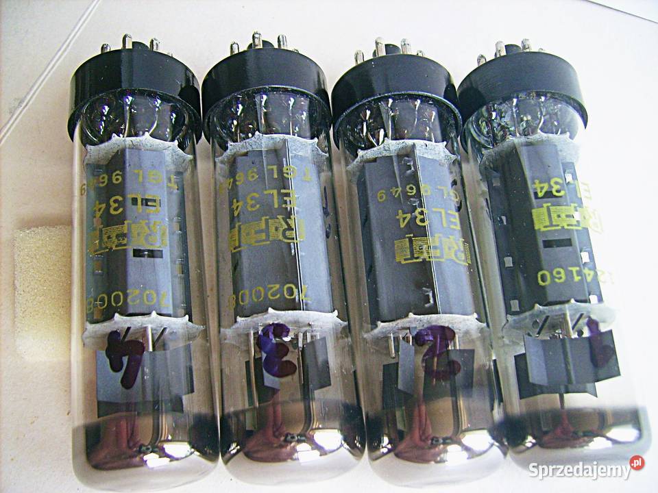 EL34 RFT KWARTET lata 60te SHORT BASE MOCNE Porąbka