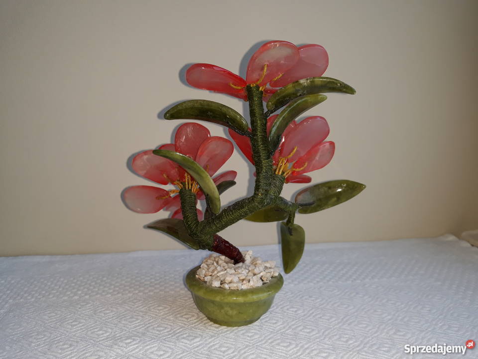 figurka kwiat z naturalnego kamienia naturalny Gdańsk