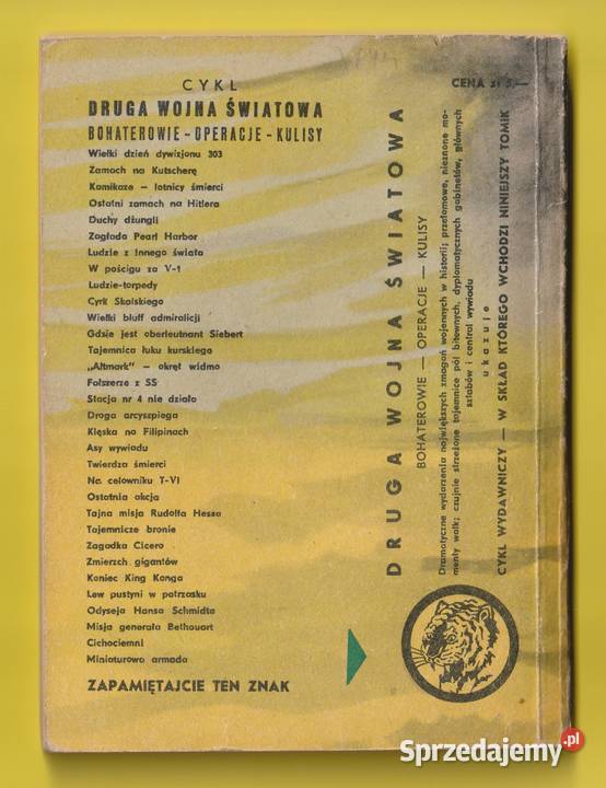 ŻÓŁTY TYGRYS TWIERDZA NA PUSTYNI 1959