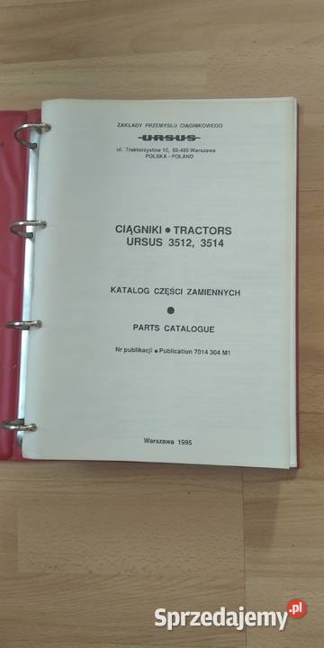Katalog części zamiennych do ciągnika Ursus Pozostałe Lublin sprzedam
