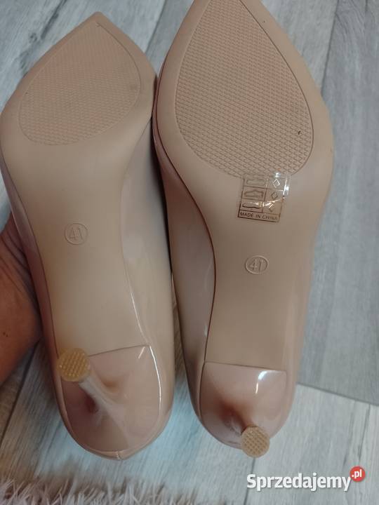 3940 Beżowe czółenka szpilki wieczorowe NOWE Kraków