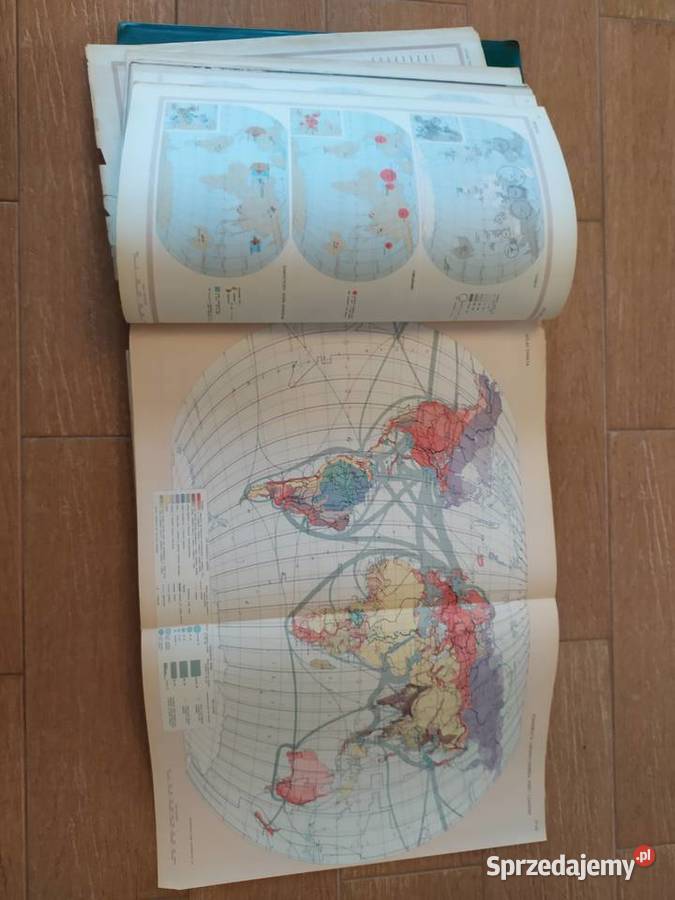 Stary polski Atlas Świata z 1962 roku Zielona Góra