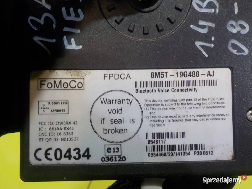 FORD FIESTA MK7 14 B 09r modul BLUETOOTH Suków