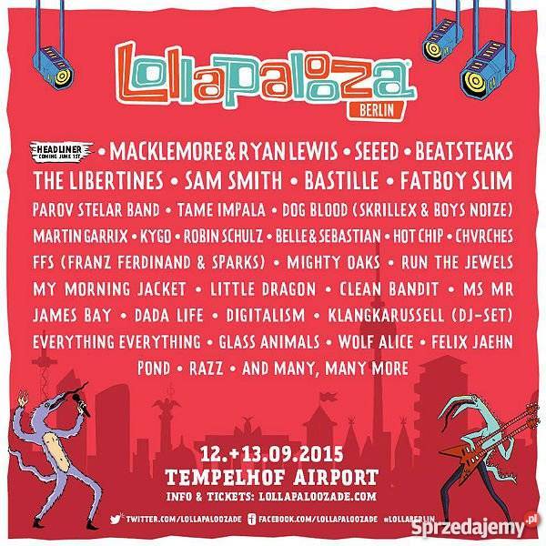 Lollapalooza Berlin bilet na festiwal mazowieckie Warszawa