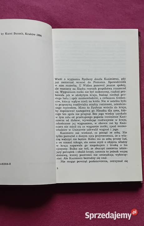 Karol Bunsch Odnowiciel Wyd Literackie 1988 r wielkopolskie