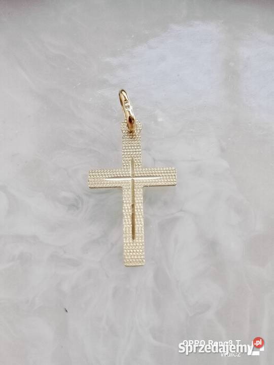 Złota Nowa zawieszka krzyżyk wys26mmpr585 Wałcz