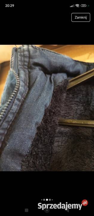 Ciepła KurtkaParka Jeansowa z Futrem i Misiem lubelskie Zwierzyniec