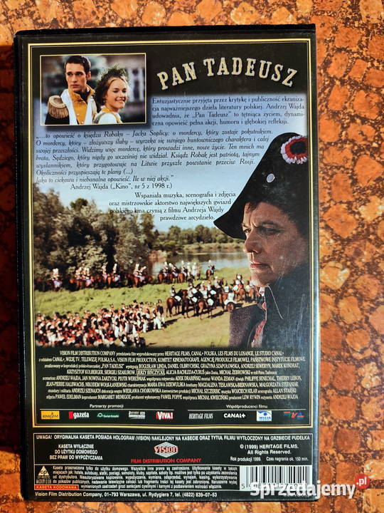Film kaseta VHS Pan Tadeusz Oryginał Lublin sprzedam