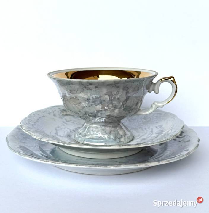 Zestaw śniadaniowy marmurek Wawel porcelana Kraków