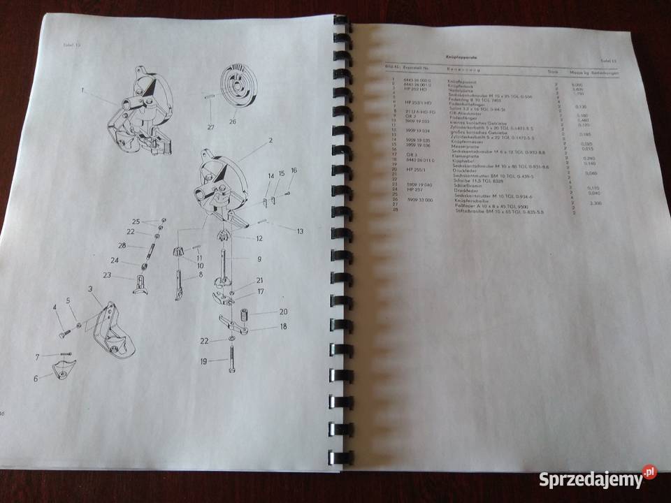 katalog części fortschritt k 4421