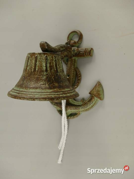 Wieszak żeliwny kotwica zielony rustykalny wielkopolskie Gizałki