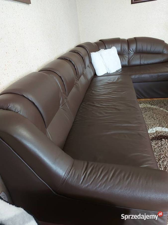 Wypoczynek ze skóry z dwoma fotelami Olkusz