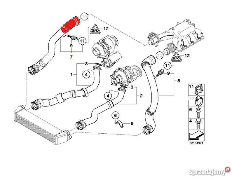 PRZEWÓD TURBO INTERCOOLERA BMW 7 E65 745d Bielsko-Biała