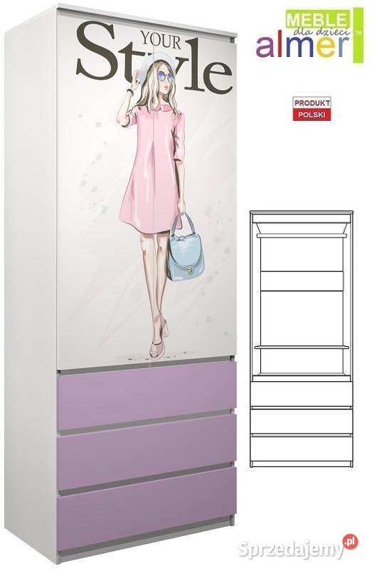 szafa FASHION C13 90x55 w224 pokój nastolatki mazowieckie Siedlce