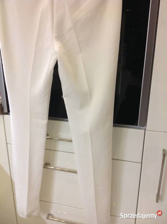 Spodnie Legginsy Damskie MANGANO S Białe Nowa Sól