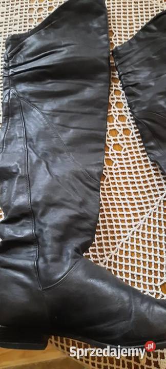 Skórzane buty z długą cholewką Lublin