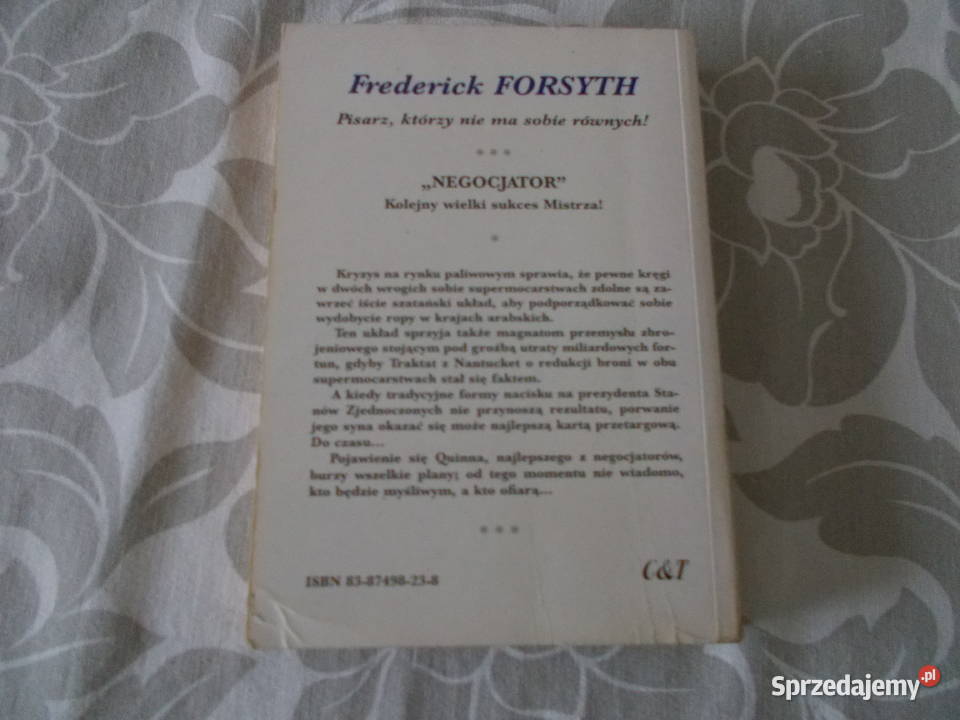 Frederick Forsyth Negocjator miękka Głubczyce sprzedam