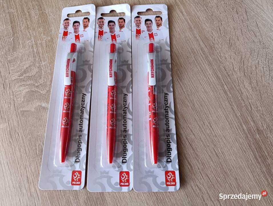 Zestaw długopisów automatycznych z napisem Kwidzyn