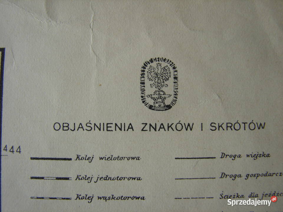 Opoczno Sulejów mapa służbowa Wojskowy Instytut Antyki Antyki mazowieckie Warszawa