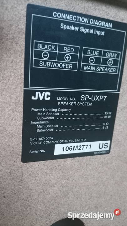 Kolumny podstawkowe JVC SPUXP7 Poznań
