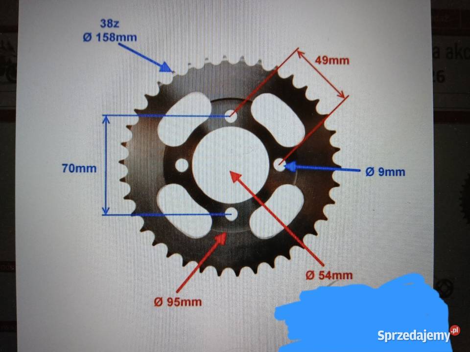 ZĘBATKA TYŁ 38z 428 OGAR900 zachodniopomorskie sprzedam