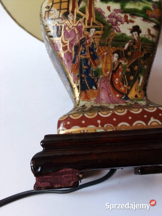 chińska porcelanowa lampa stołowa vintage Częstochowa sprzedam