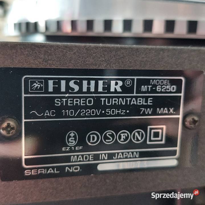 Gramofon Fisher MT6250 mazowieckie Warszawa