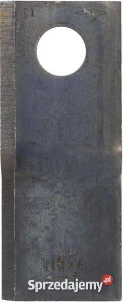 Nożyk kosiarki rotacyjnej prawy 118x48x4 mm Do kosiarek Kamionna