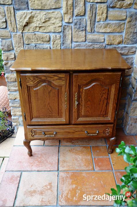 Komoda brązowa stylowa drewniana dębowa 44cm wielkopolskie Kalisz