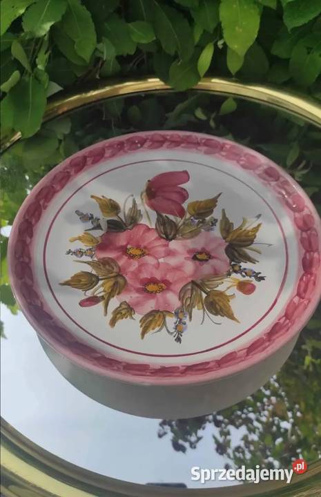 DUŻA OZDOBNA PATERA DEKORACYJNA RECZNIE MALOWANA