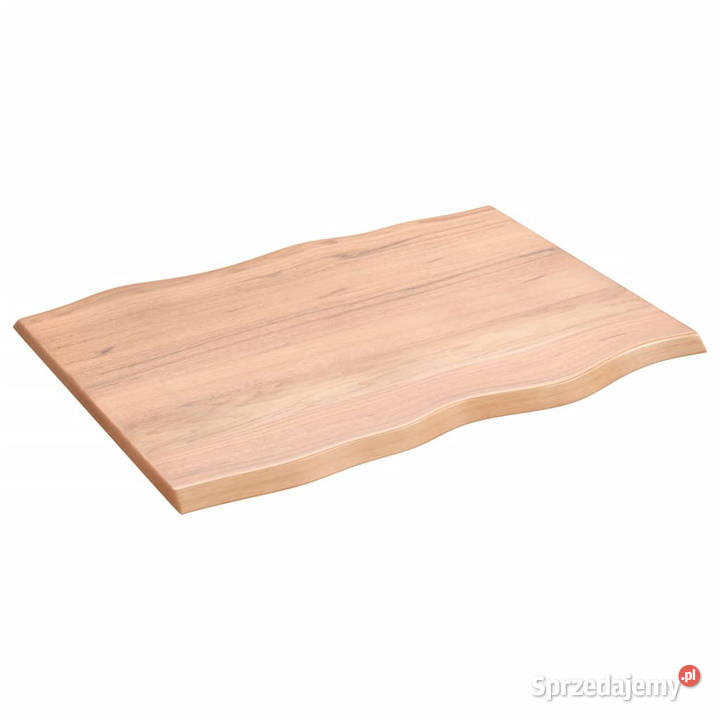Blat stołu jasny brąz 80x60x2 dąb z naturalną
