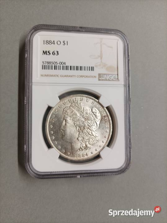 1 Dolar 1884 Morgan NGC MS 63 Nowy Orlean wysoka mazowieckie Warszawa