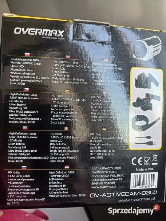Kamera 0V ACTIVECAM 03 Overmax Legnica