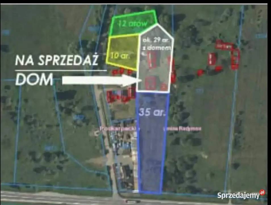 Sprzedam działkę inwestycyjnobudowlaną Młyny podkarpackie Radymno