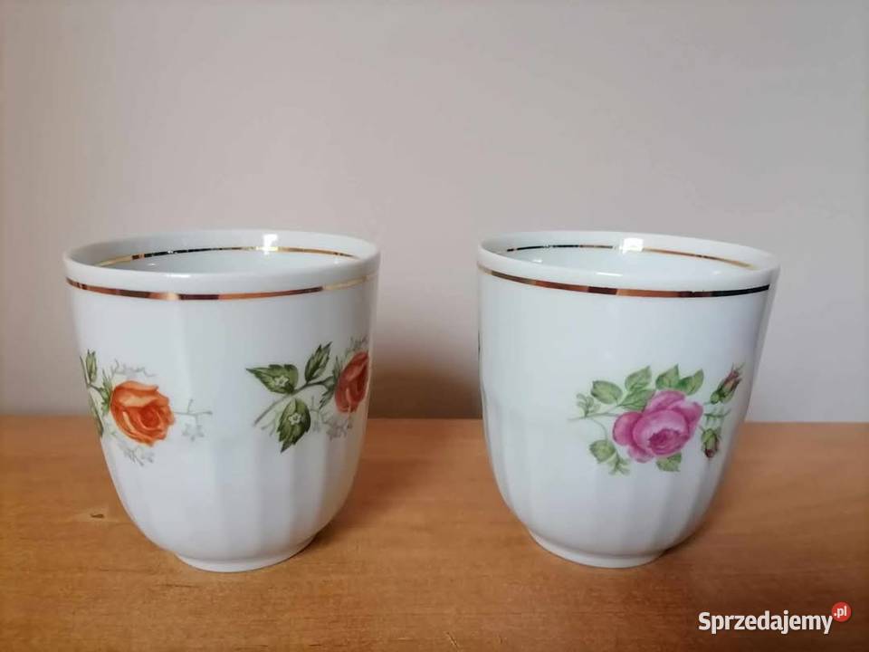 Dwa kubki Porcelanowe Karolina PRL Wałbrzych sprzedam