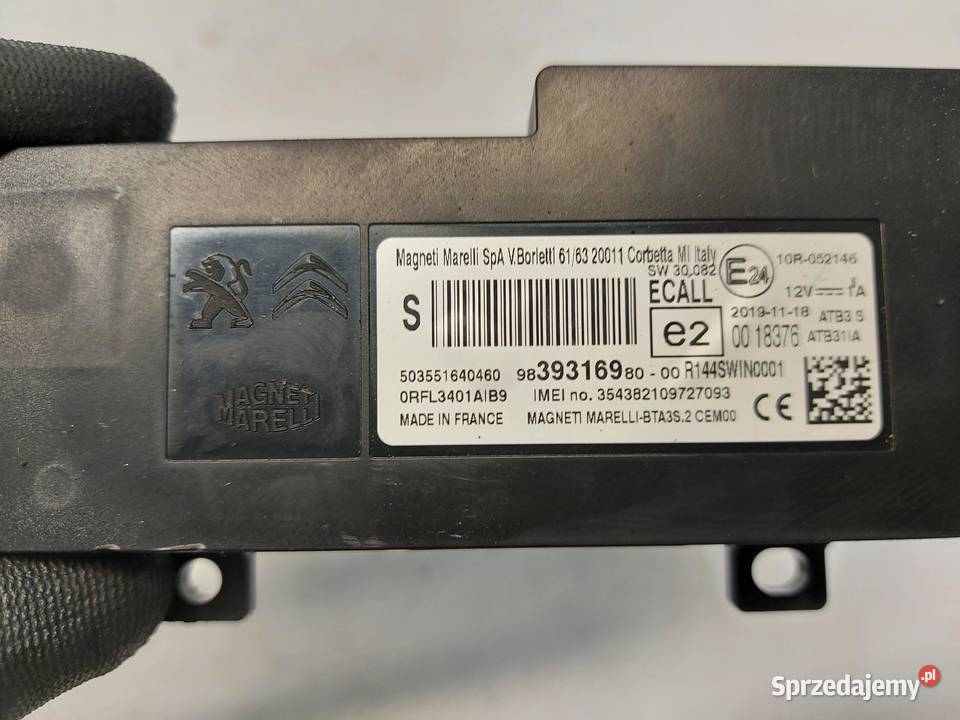 PEUGEOT 508 II Moduł sterownik ECALL 9839316980 Komputery