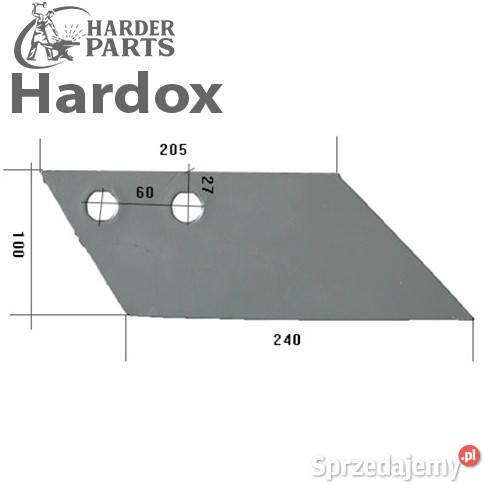 Dłuto 100hektarów HARDOX 702121L części do pługa Suwałki