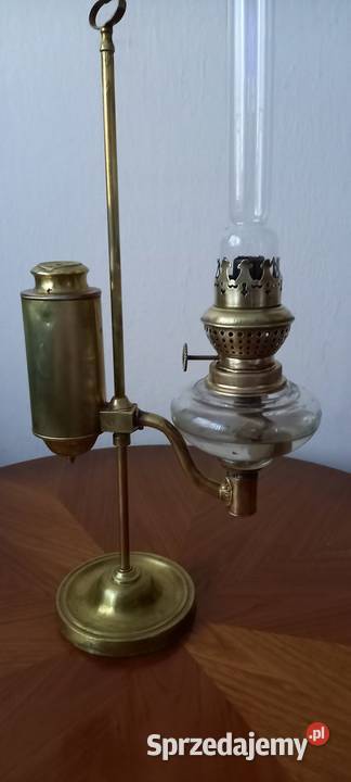 Oryginalna mosiężna lampka naftowa z przeciwwagą Skierniewice sprzedam
