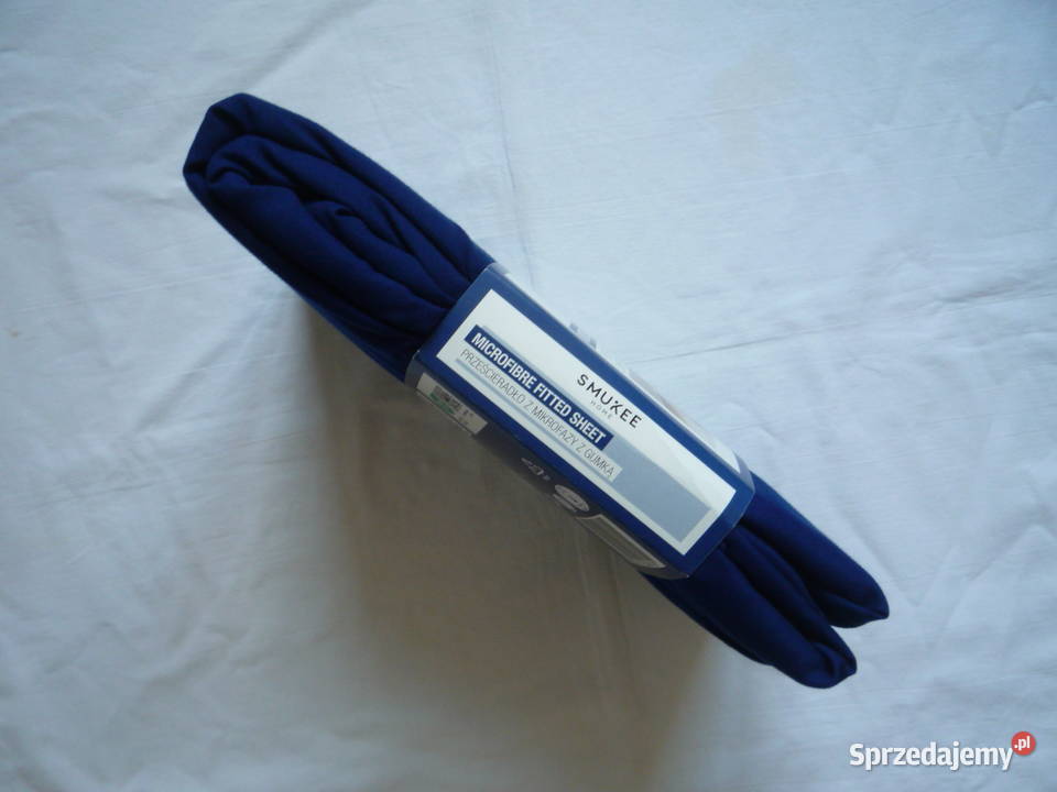 Smukee Granatowe Mikrofaza Prześcieradło z gumką Szczecin