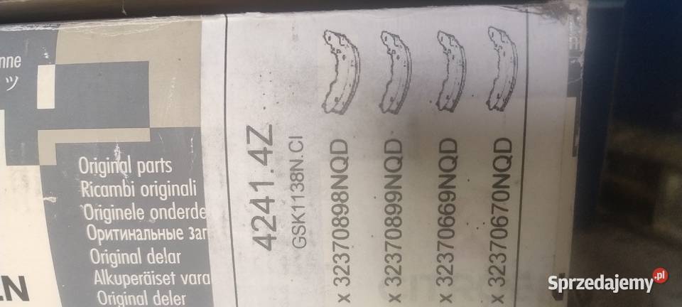 Szczęki hamulcowe do Citroena komplet numer osobowe Długołęka