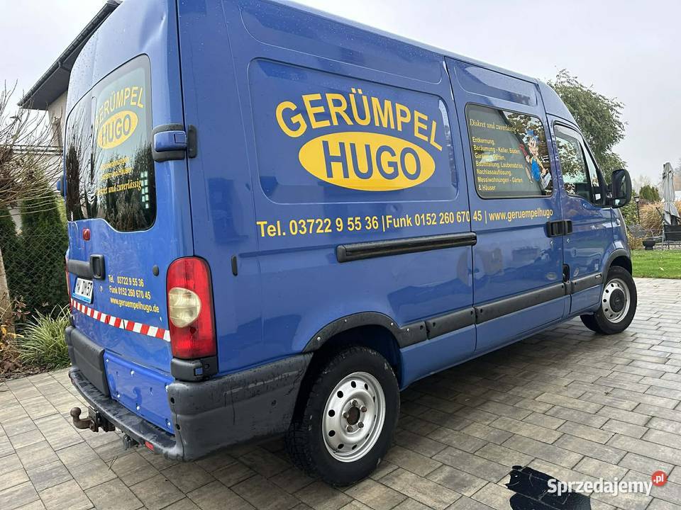 Movano Master LIFT 25 diesel H2L2 Hak 6 osobowy Stok Lacki